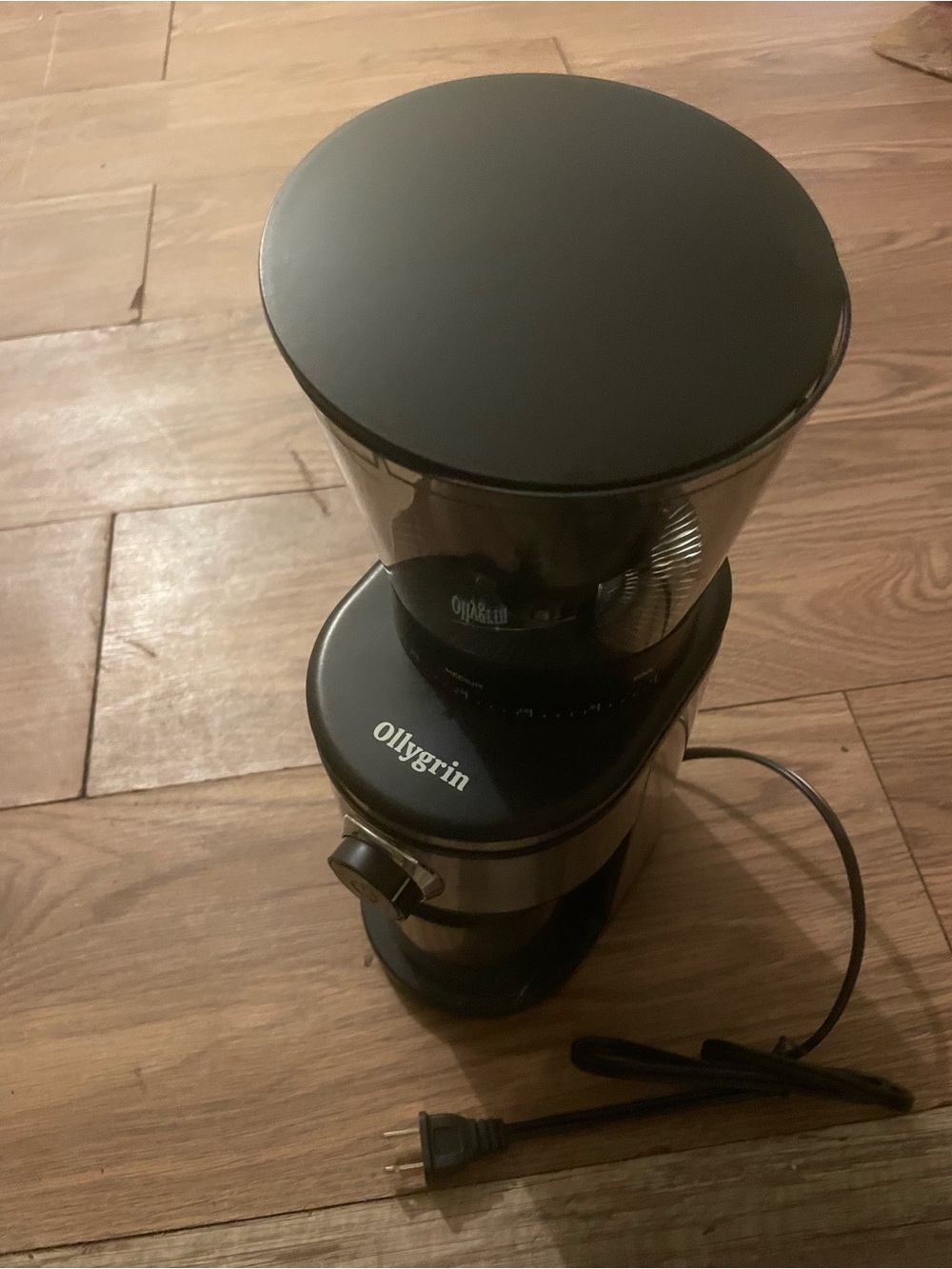 Black Electric Coffee Grinder - Compact Portable Grinderp